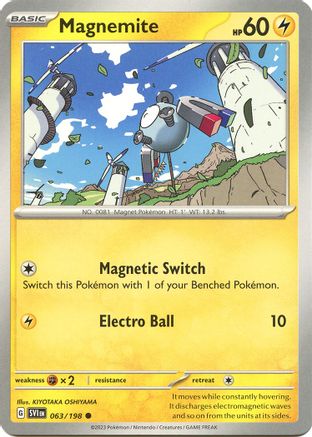 Magnemite 63 - SV01 Scarlet & Violet Base Set Reverse Holofoil - Poke-Collect