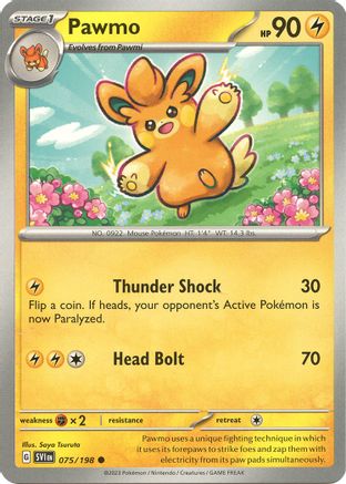 Pawmo 75 - SV01 Scarlet & Violet Base Set Reverse Holofoil - Poke-Collect