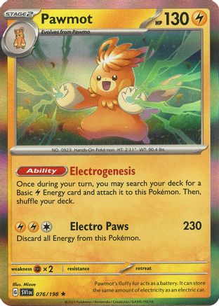 Pawmot - 076/198 76 - SV01 Scarlet & Violet Base Set Reverse Holofoil - Poke-Collect