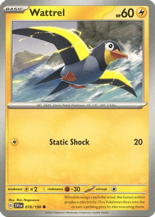 Wattrel - 078/198 78 - SV01 Scarlet & Violet Base Set - Poke-Collect