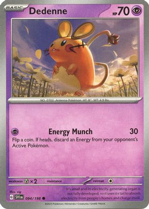 Dedenne - 094/198 94 - SV01 Scarlet & Violet Base Set Reverse Holofoil - Poke-Collect