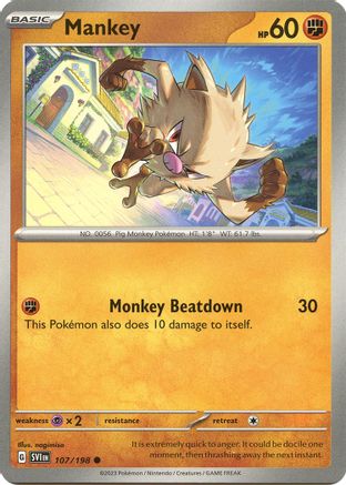 Mankey 107 - SV01 Scarlet & Violet Base Set - Poke-Collect
