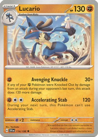 Lucario - 114/198 114 - SV01 Scarlet & Violet Base Set - Poke-Collect