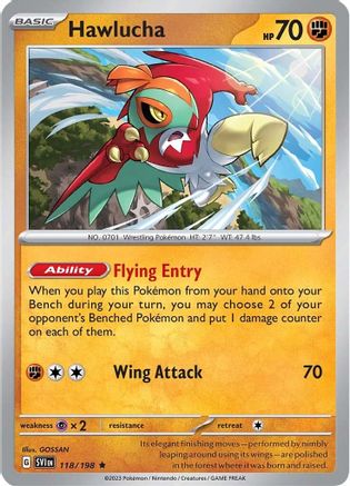 Hawlucha 118 - SV01 Scarlet & Violet Base Set Holofoil - Poke-Collect