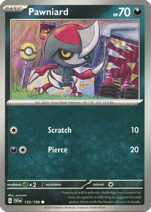 Pawniard 132 - SV01 Scarlet & Violet Base Set - Poke-Collect