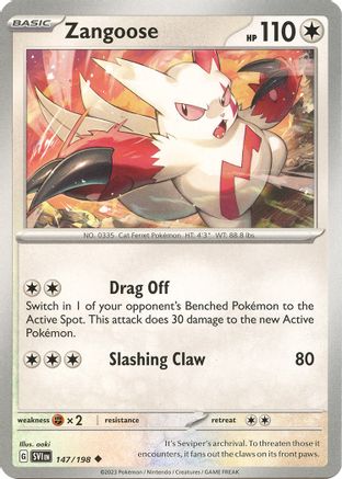 Zangoose - 147/198 147 - SV01 Scarlet & Violet Base Set - Poke-Collect