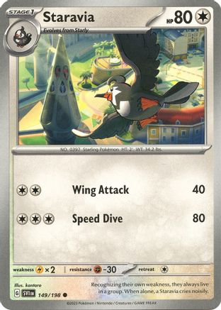 Staravia 149 - SV01 Scarlet & Violet Base Set Reverse Holofoil - Poke-Collect