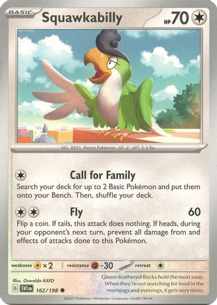 Squawkabilly 162 - SV01 Scarlet & Violet Base Set Reverse Holofoil - Poke-Collect