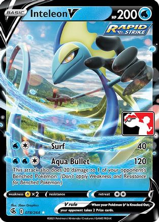 Inteleon V 78 - Prize Pack Series Cards Holofoil - Poke-Collect