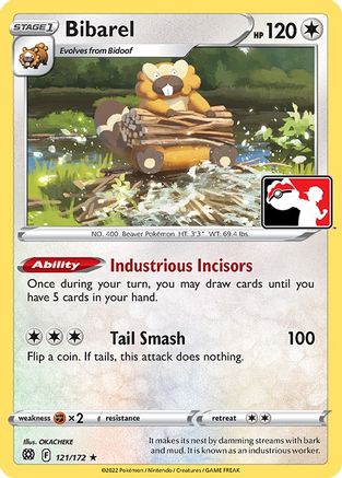 Bibarel 121 - Prize Pack Series Cards Holofoil - Poke-Collect