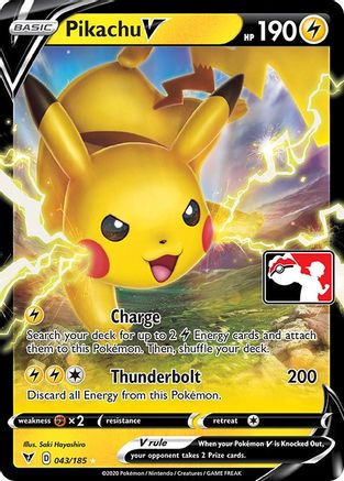 Pikachu V 43 - Prize Pack Series Cards Holofoil - Poke-Collect