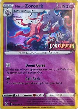 Hisuian Zoroark - 076/196 (Lost Origin Stamped) 76 - Miscellaneous Cards & Products Holofoil - Poke-Collect