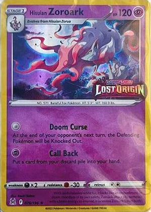 Hisuian Zoroark - 076/196 (Lost Origin Stamped) 76 - Miscellaneous Cards & Products Holofoil - Poke-Collect
