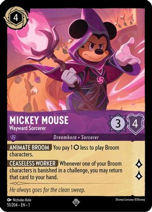 Mickey Mouse - Wayward Sorcerer (51/204) - The First Chapter - Poke-Collect