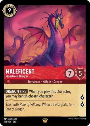 Maleficent - Monstrous Dragon (113/204) - The First Chapter Cold Foil - Poke-Collect