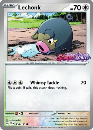 Lechonk - 156/198 (Best Buy Exclusive) 156 - Miscellaneous Cards & Products Reverse Holofoil - Poke-Collect