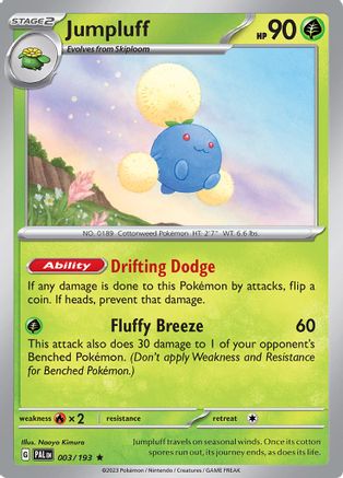 Jumpluff 3 - SV02 Paldea Evolved Reverse Holofoil - Poke-Collect