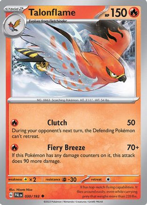 Talonflame 30 - SV02 Paldea Evolved Reverse Holofoil - Poke-Collect