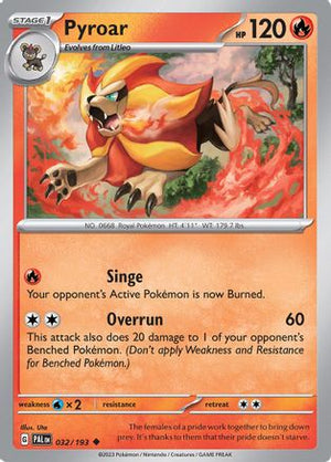 Pyroar - 032/193 32 - SV02 Paldea Evolved Reverse Holofoil - Poke-Collect