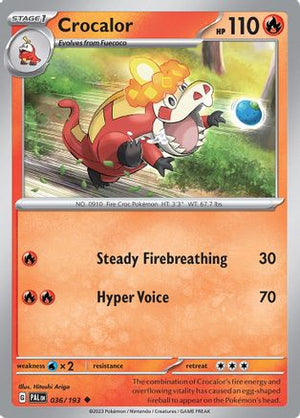 Crocalor - 036/193 36 - SV02 Paldea Evolved Reverse Holofoil - Poke-Collect