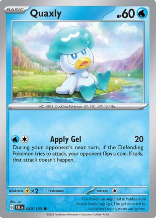 Quaxly - 049/193 49 - SV02 Paldea Evolved Reverse Holofoil - Poke-Collect