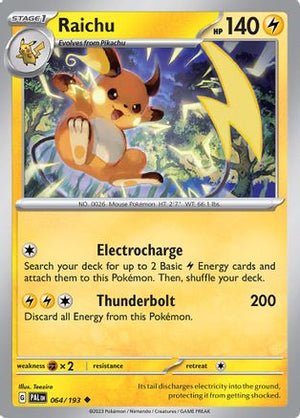 Raichu - 064/193 64 - SV02 Paldea Evolved Reverse Holofoil - Poke-Collect