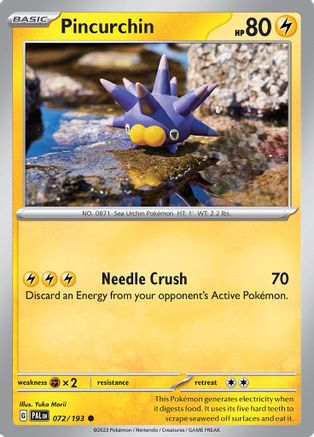 Pincurchin - 072/193 72 - SV02 Paldea Evolved Reverse Holofoil - Poke-Collect
