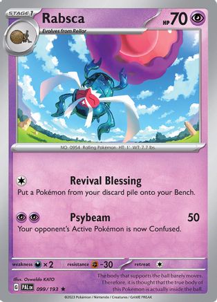 Rabsca - 099/193 99 - SV02 Paldea Evolved Reverse Holofoil - Poke-Collect