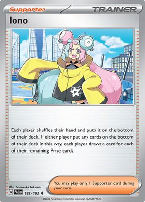 Iono - 185/193 185 - SV02 Paldea Evolved Reverse Holofoil - Poke-Collect