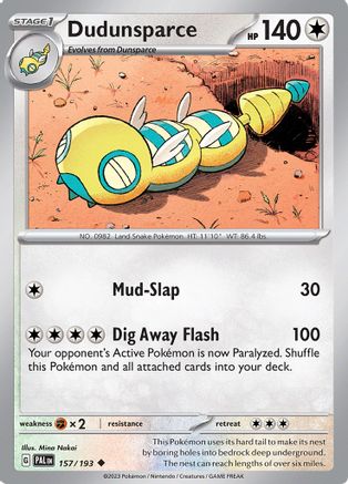 Dudunsparce 157 - SV02 Paldea Evolved - Poke-Collect