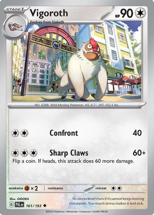 Vigoroth 161 - SV02 Paldea Evolved Reverse Holofoil - Poke-Collect