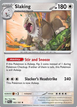 Slaking 162 - SV02 Paldea Evolved Reverse Holofoil - Poke-Collect