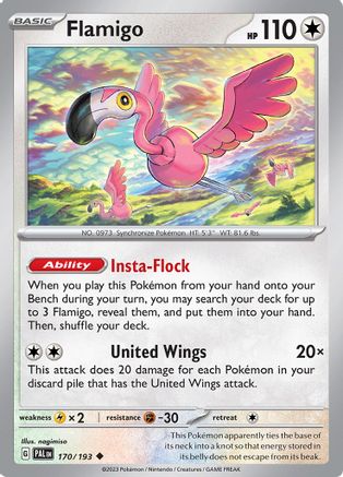 Flamigo 170 - SV02 Paldea Evolved Reverse Holofoil - Poke-Collect