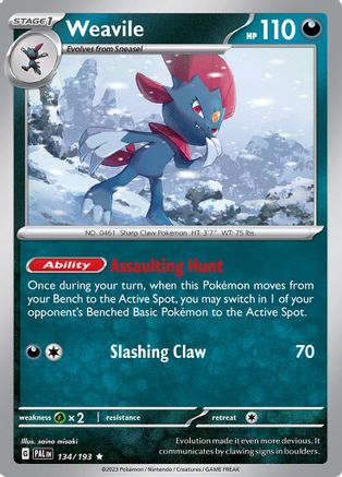 Weavile 134 - SV02 Paldea Evolved Holofoil - Poke-Collect