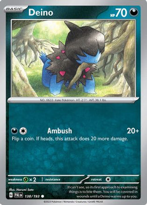 Deino 138 - SV02 Paldea Evolved - Poke-Collect