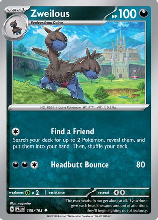 Zweilous 139 - SV02 Paldea Evolved - Poke-Collect