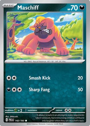 Maschiff - 142/193 142 - SV02 Paldea Evolved Reverse Holofoil - Poke-Collect