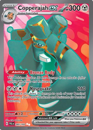 Copperajah ex - 245/193 245 - SV02 Paldea Evolved Holofoil - Poke-Collect
