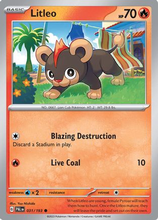 Litleo 31 - SV02 Paldea Evolved - Poke-Collect