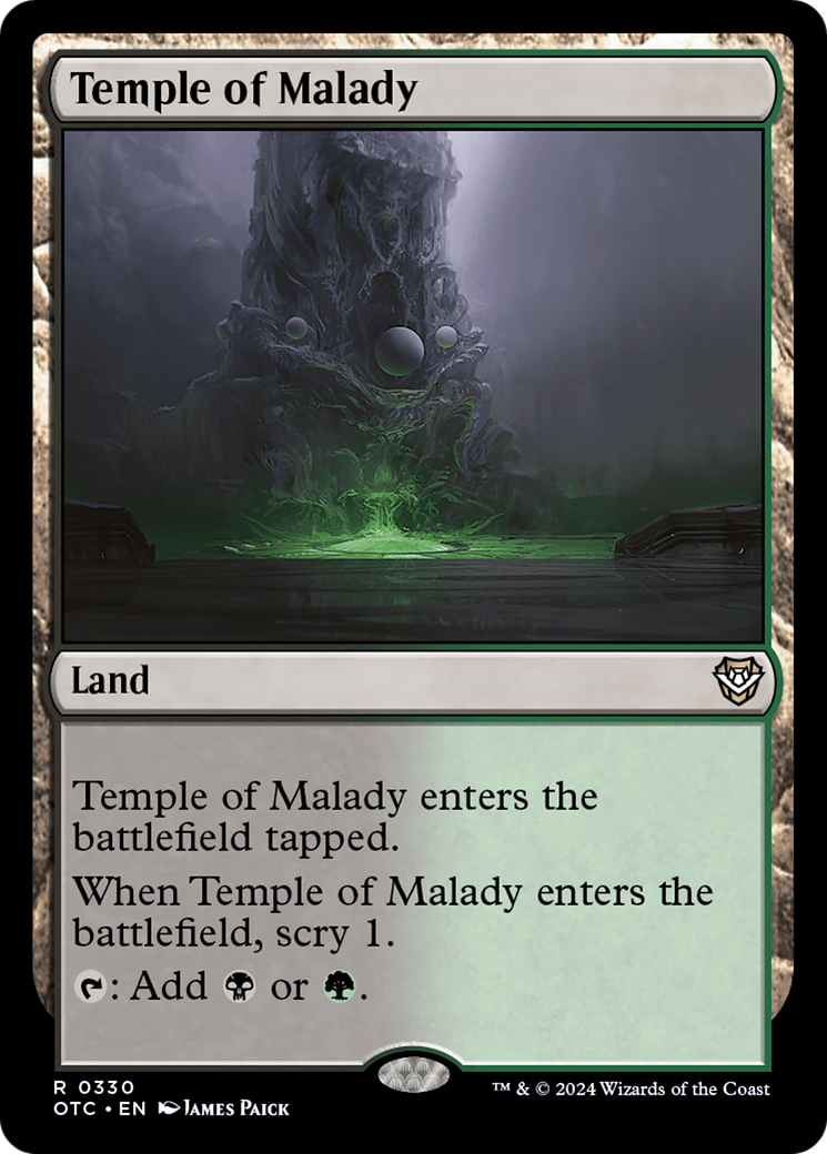 Temple of Malady (OTC-330) - Outlaws of Thunder Junction Commander - Poke-Collect