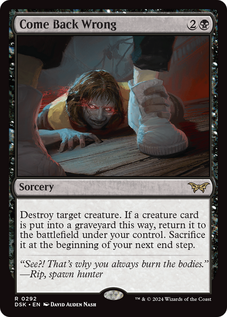 Come Back Wrong (DSK-292) - Duskmourn: House of Horror - Poke-Collect