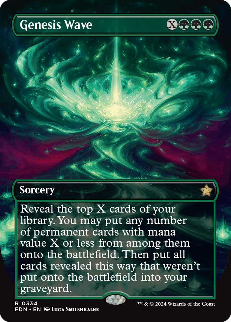 Genesis Wave (FDN-334) - Foundations (Borderless) Foil - Poke-Collect