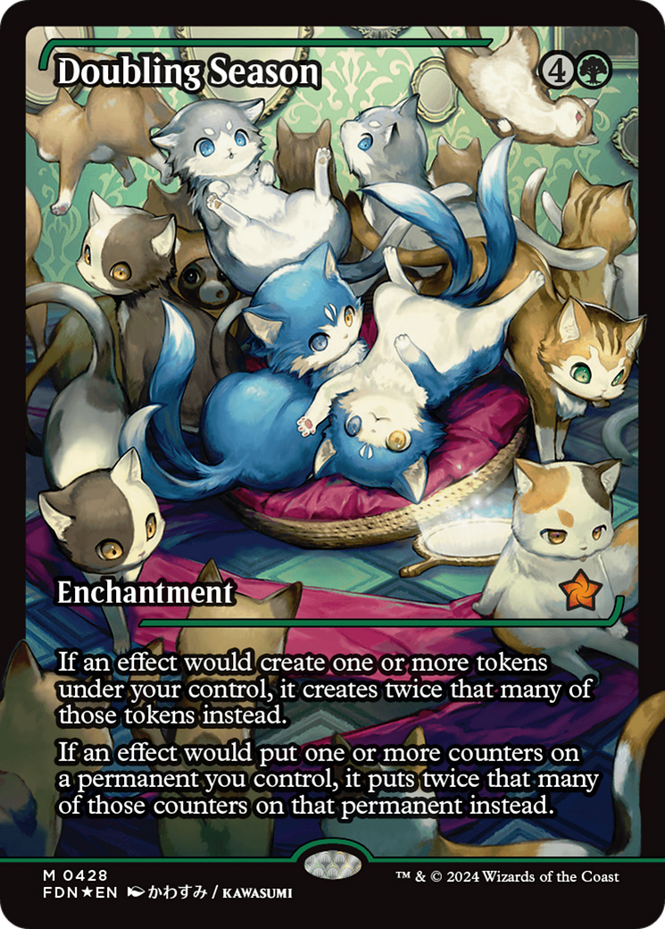 Doubling Season (FDN-428) - Foundations: (Showcase) Foil - Poke-Collect