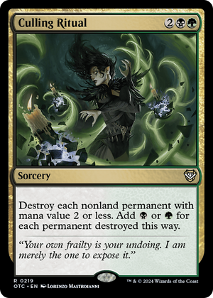 Culling Ritual (OTC-219) - Outlaws of Thunder Junction Commander - Poke-Collect
