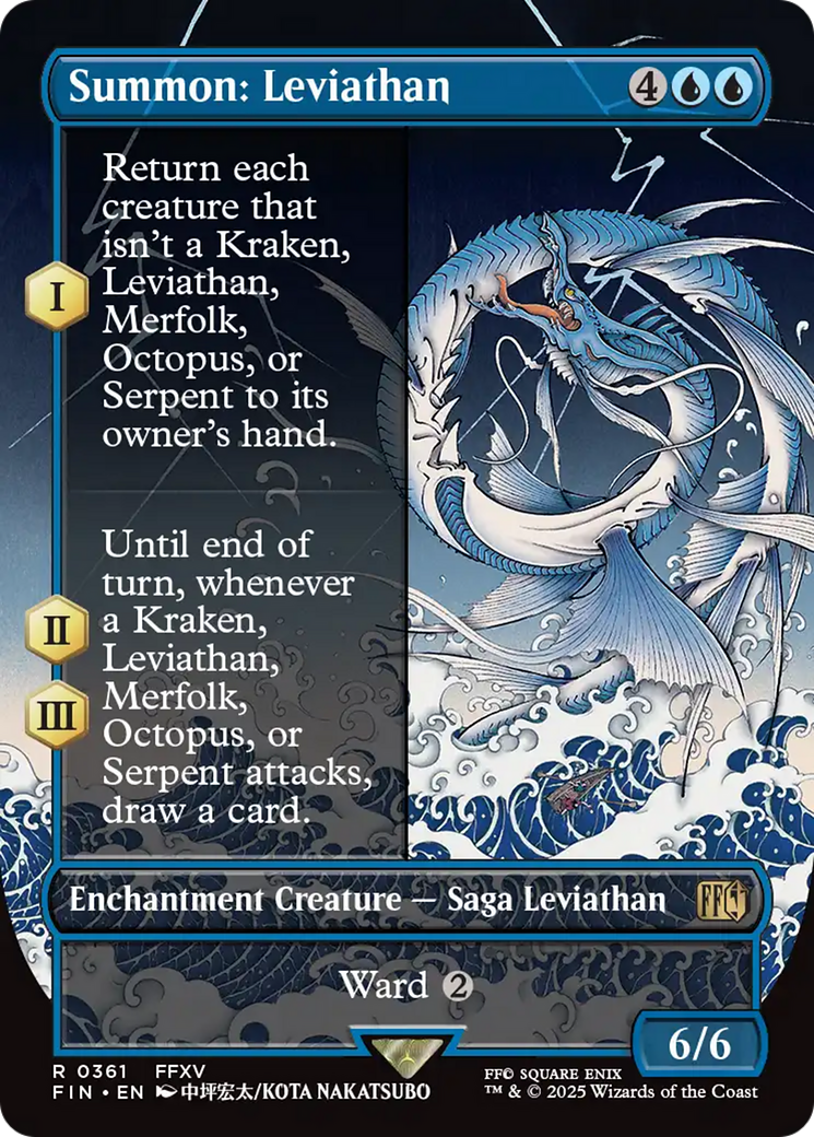 Summon: Leviathan (FIN-361) - FINAL FANTASY: (enchantment) (Borderless) Foil - Poke-Collect