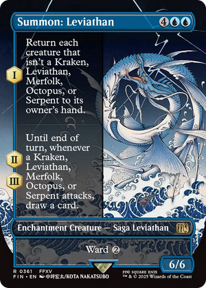 Summon: Leviathan (FIN-361) - FINAL FANTASY: (enchantment) (Borderless) Foil - Poke-Collect