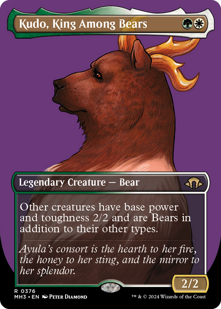 Kudo, King Among Bears (Borderless) (MH3-376) - Modern Horizons 3 (Borderless) - Poke-Collect