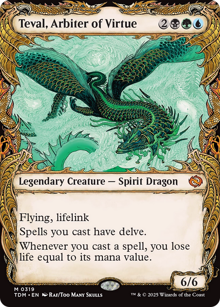 Teval, Arbiter of Virtue (TDM-319) - Tarkir: Dragonstorm: (Showcase) Foil - Poke-Collect
