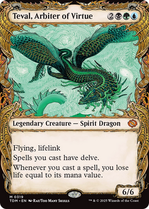 Teval, Arbiter of Virtue (TDM-319) - Tarkir: Dragonstorm: (Showcase) Foil - Poke-Collect