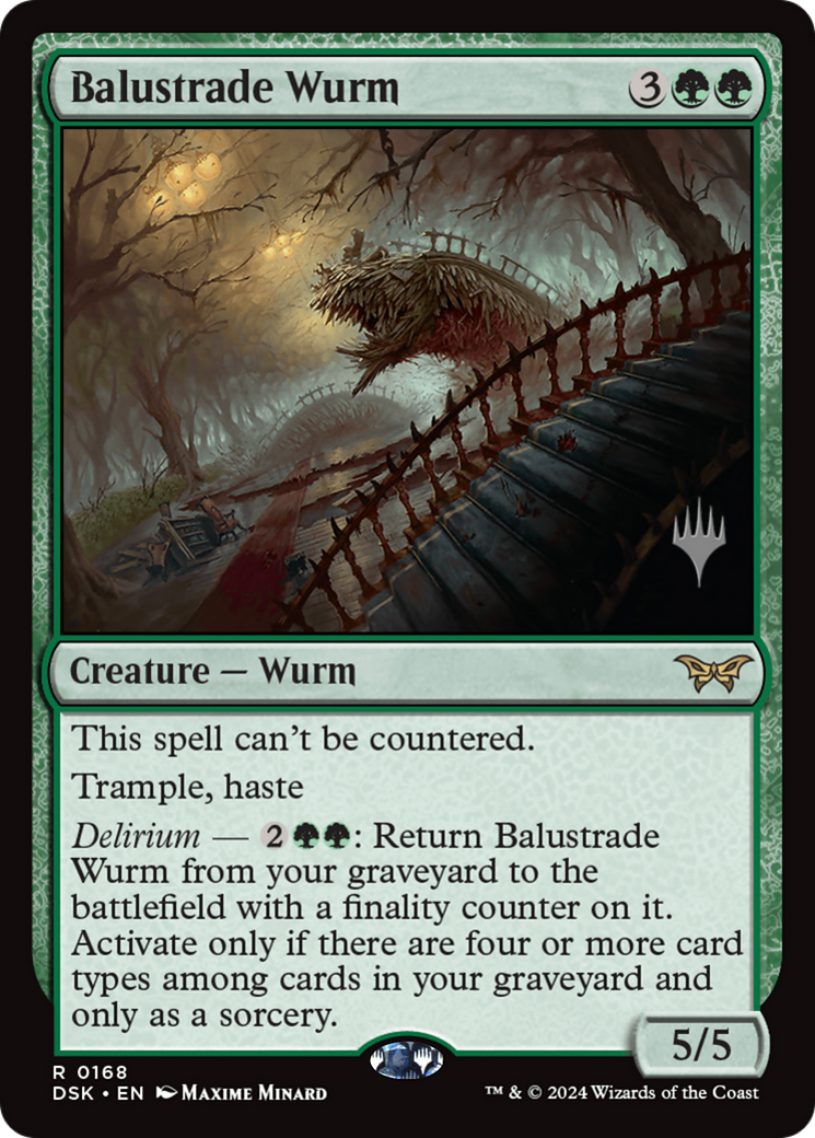 Balustrade Wurm (PPDSK-168) - Duskmourn: House of Horror Promos Foil - Poke-Collect